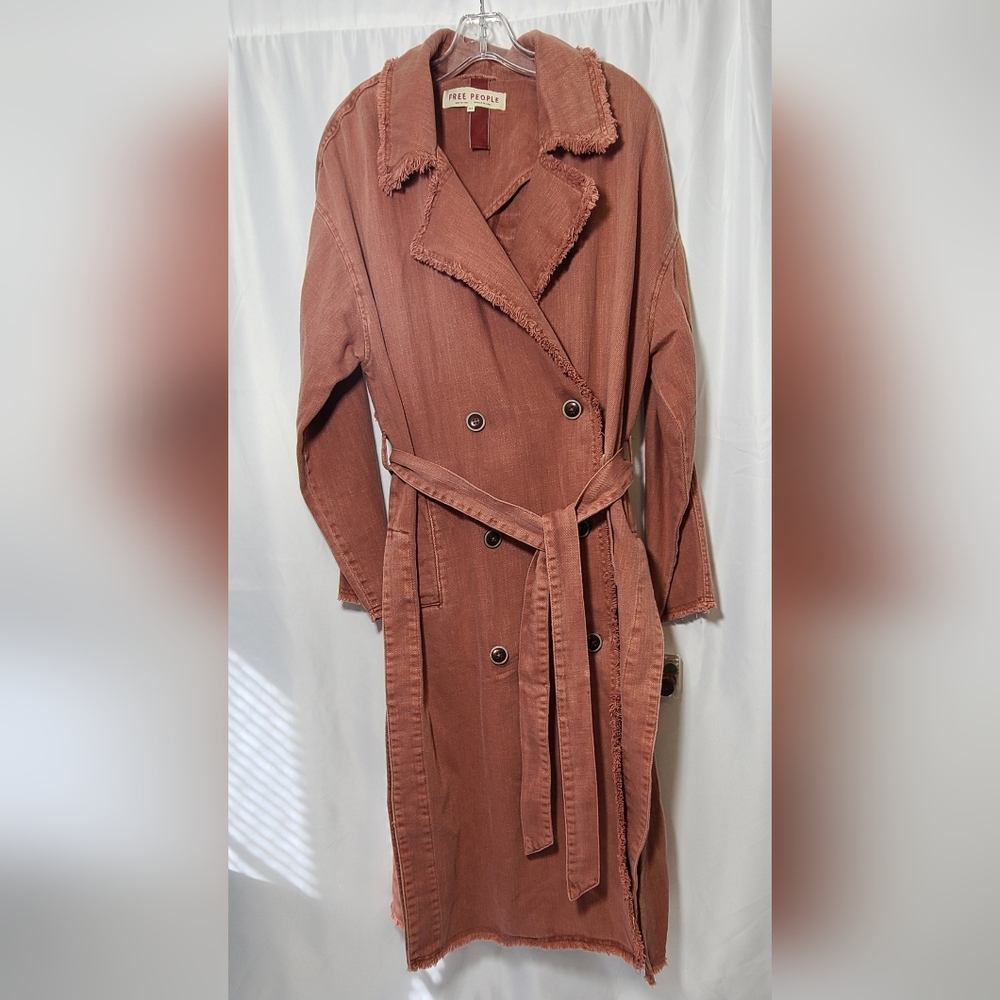 Free People 100% Cotton Trench Coat